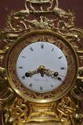 Empire style Clock in gilded bronze, France Early 19th Century