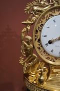 Empire style Clock in gilded bronze, France Early 19th Century