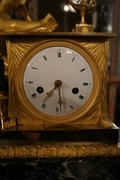 Empire Lectura style clock in bronze, France	 18th century