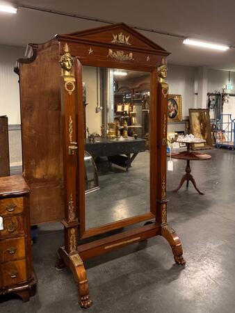 Empire mahogany psyche 110x211h cm