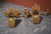 Empire style Pair of wall appliques in gilded bronze, France around 1800