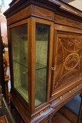 English inlaid vitrine Around 1900