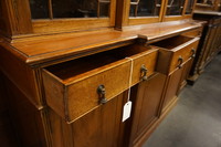 English mahogany breakfront bookcase Early 20th Century