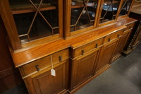 English mahogany breakfront bookcase Early 20th Century