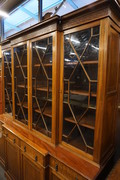 English mahogany breakfront bookcase Early 20th Century
