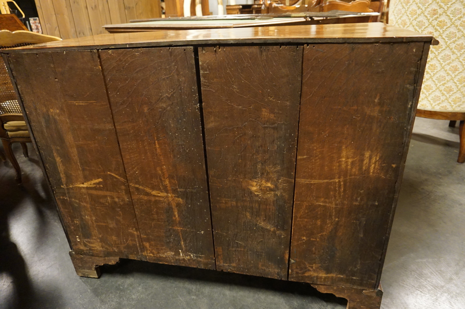 English mahogany print cabinet