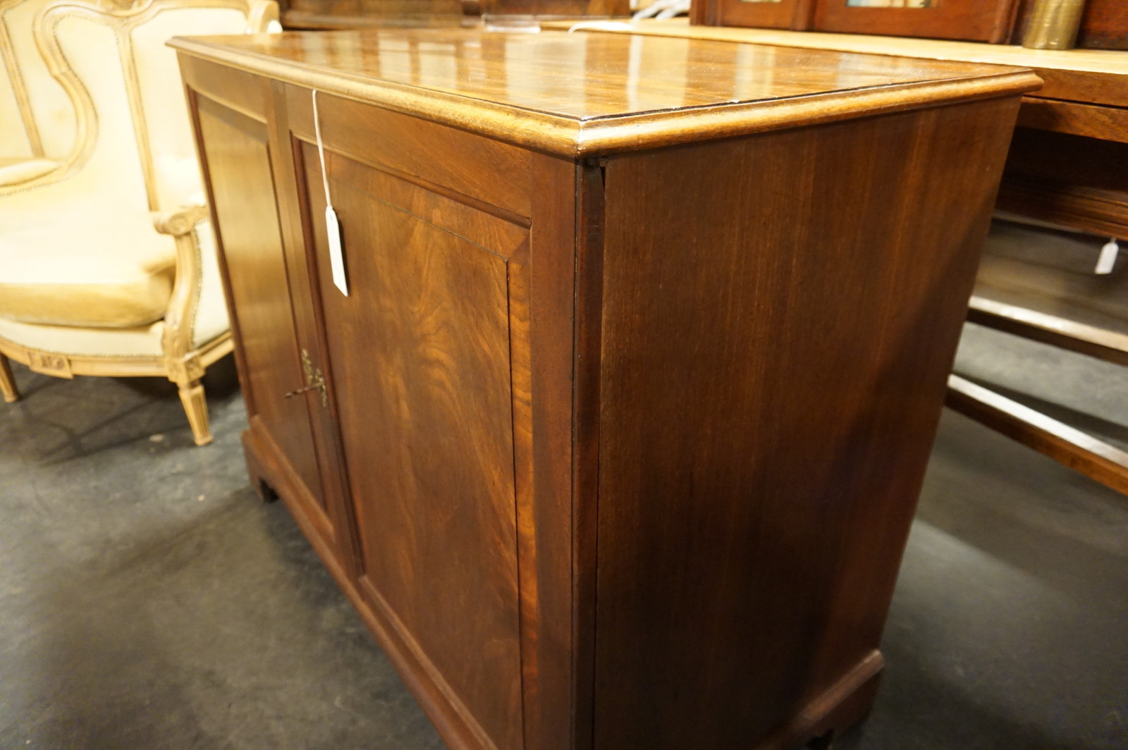 English mahogany print cabinet