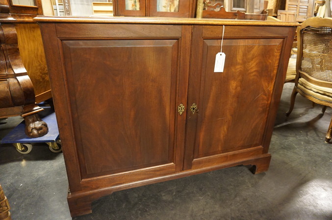 English mahogany print cabinet