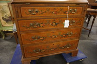 English painted satinwood desk Early 20th Century