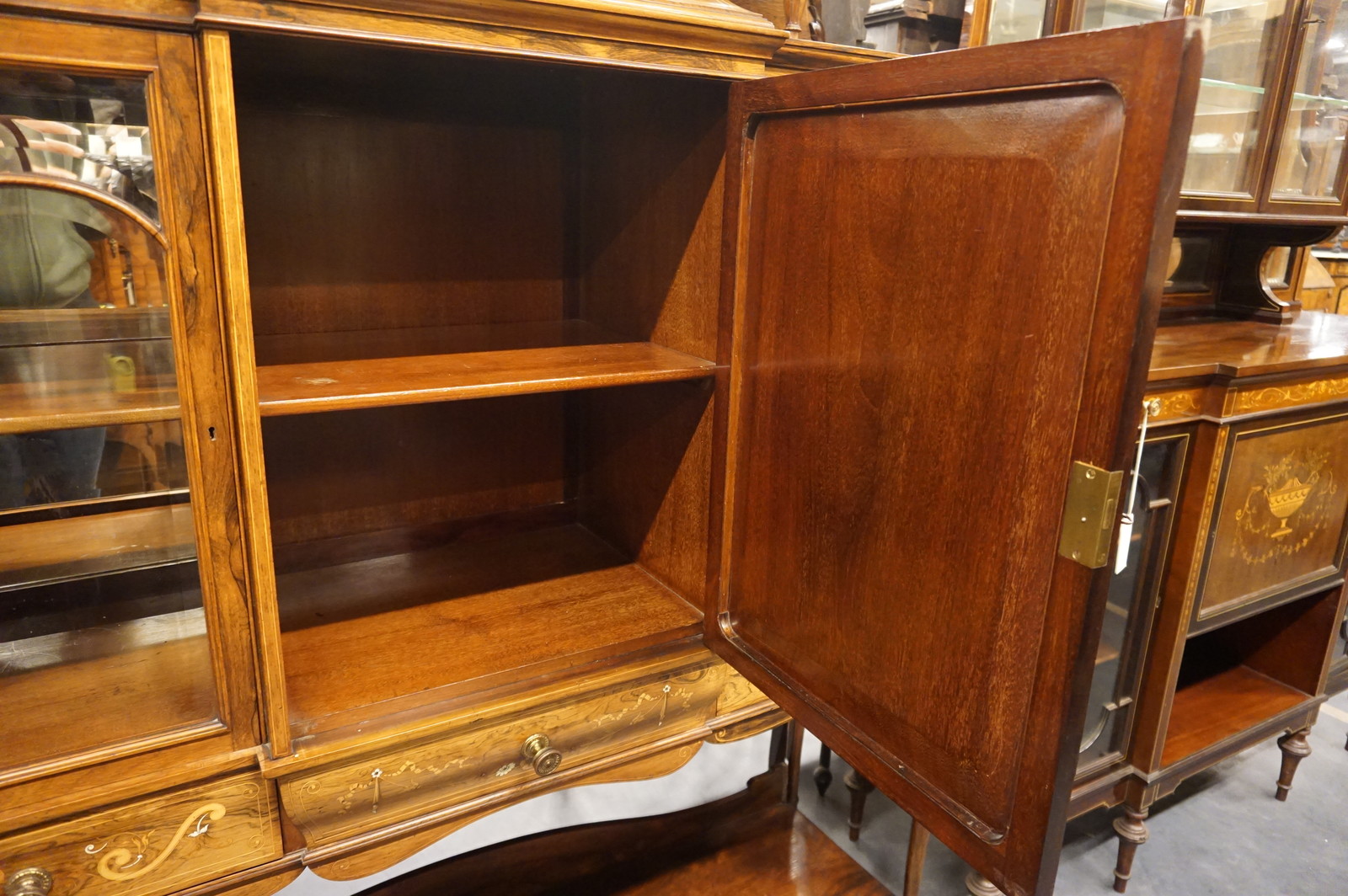 English rosewood inlaid buffet