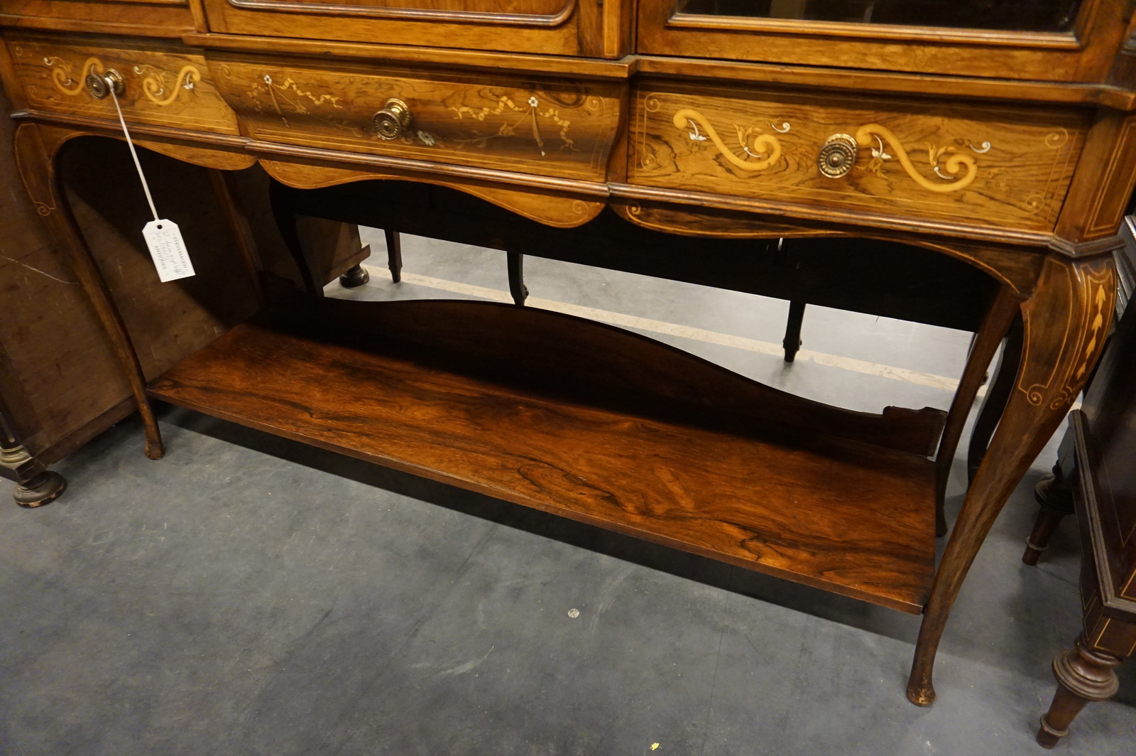 English rosewood inlaid buffet