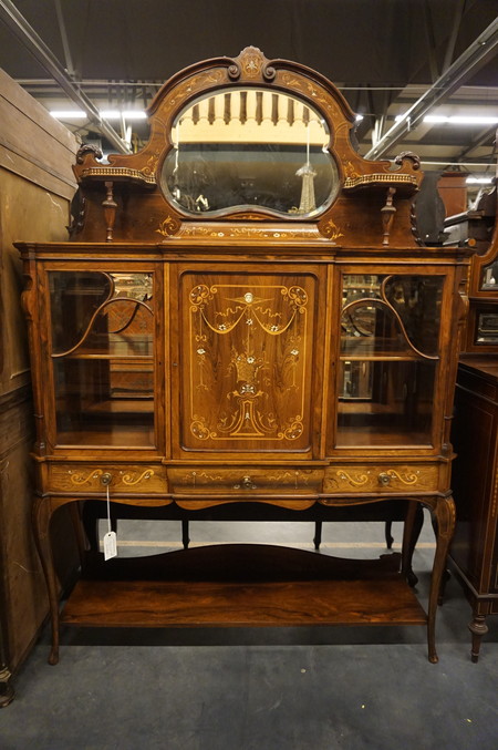 English rosewood inlaid buffet