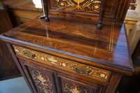 English rosewood inlaid cabinet Around 1900