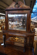 English rosewood inlaid cabinet Around 1900