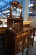 English rosewood inlaid cabinet Around 1900