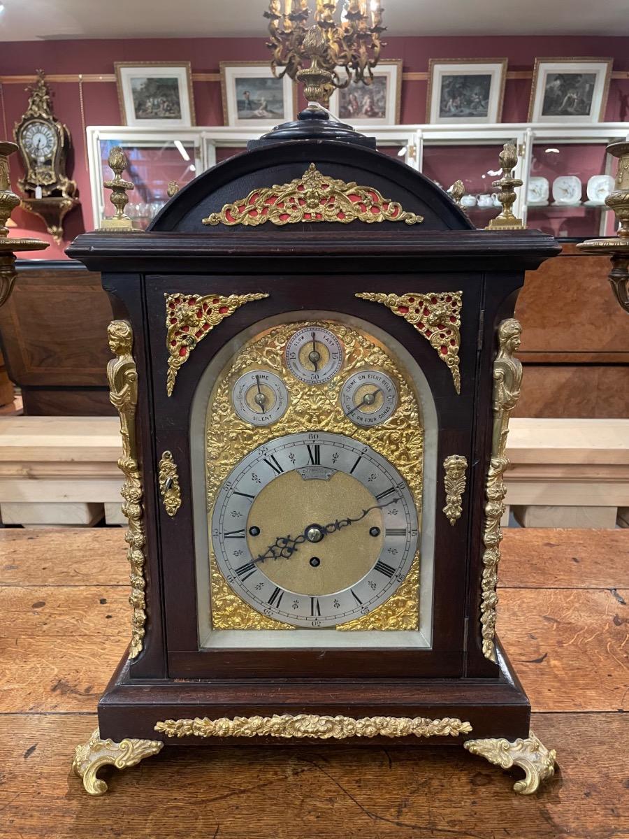 English table clock with chime on 8 bells and 4 gongs, 43x30x65H cm 