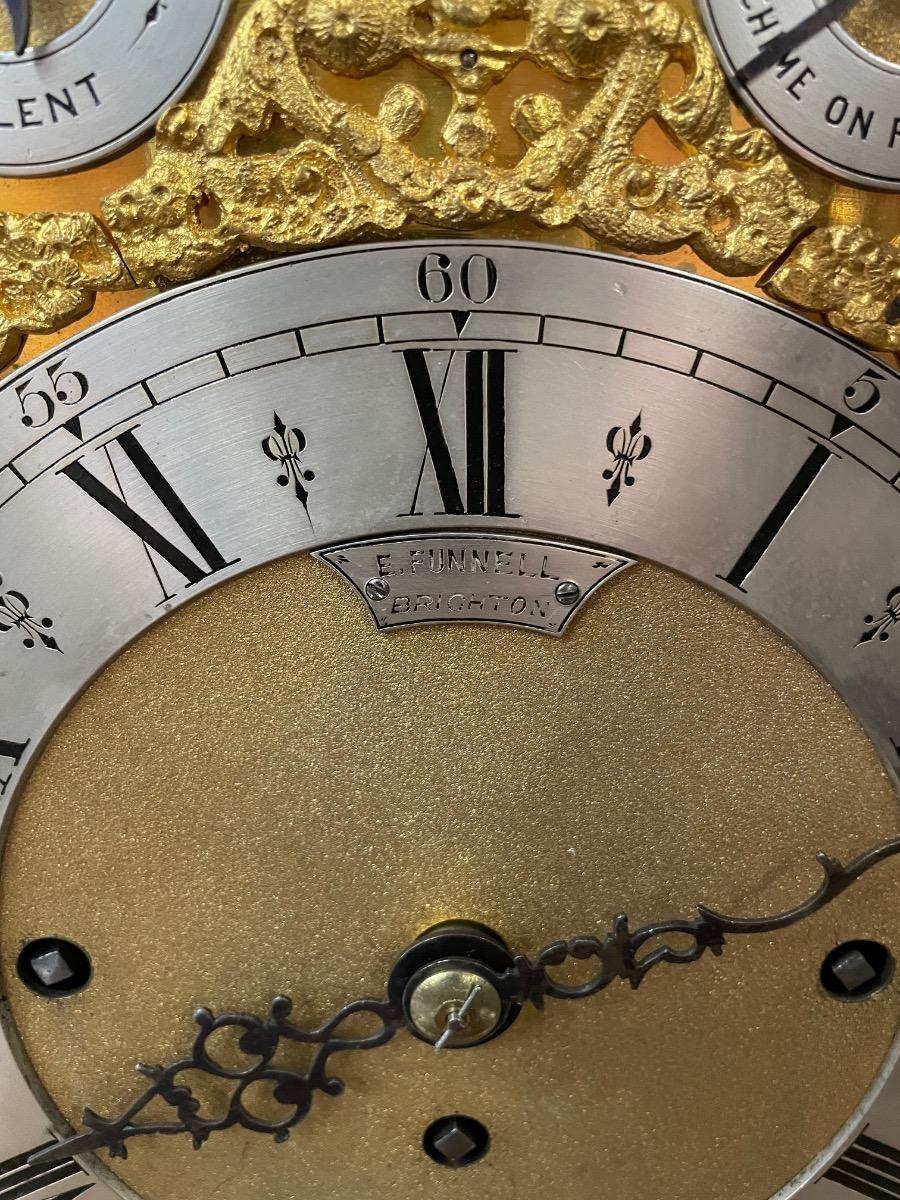 English table clock with chime on 8 bells and 4 gongs, 43x30x65H cm 