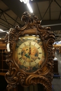 Floorclock in walnut, Italy 2nd half 20th C.