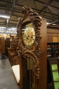 Floorclock in walnut, Italy 2nd half 20th C.