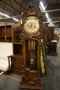 Floorclock in walnut, Italy 2nd half 20th C.