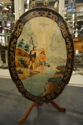 Folk art style Painted table in wood early 19th C.