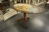 Folk art style Painted table in wood early 19th C.