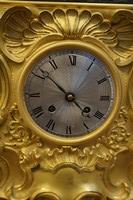 French bronze gilded clock 19th Century