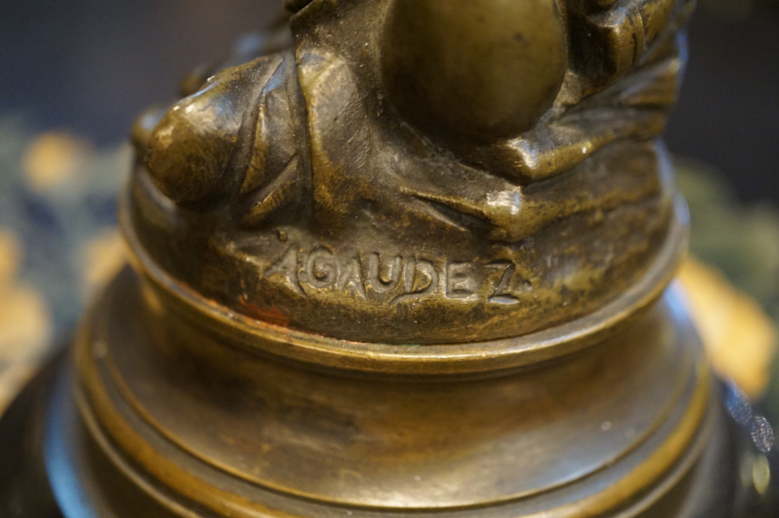 French bronze mysterieuze signed A. Gaudez