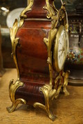 French Louis XV style table clock 19th Century