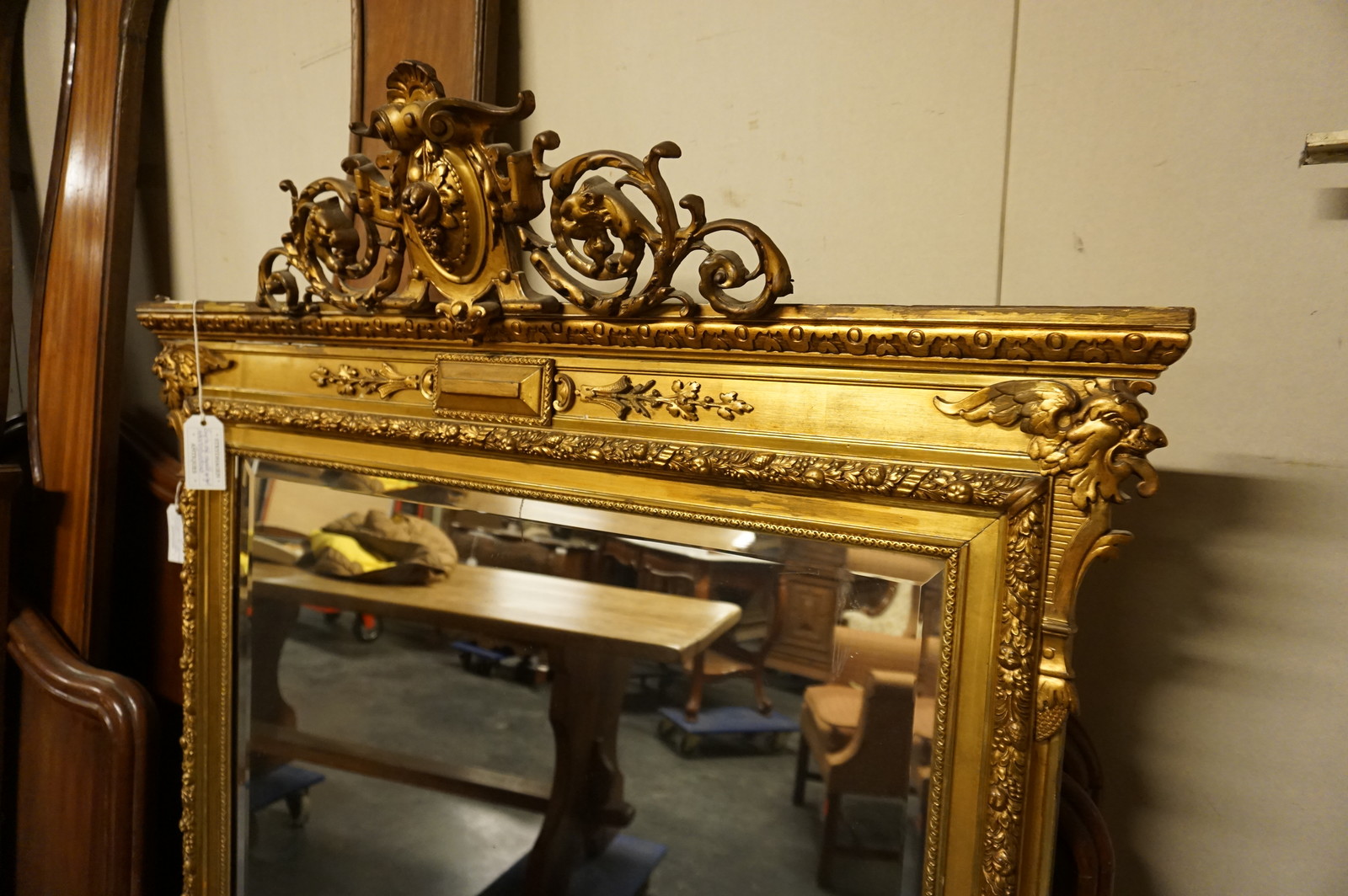 French mirror in gilden frame