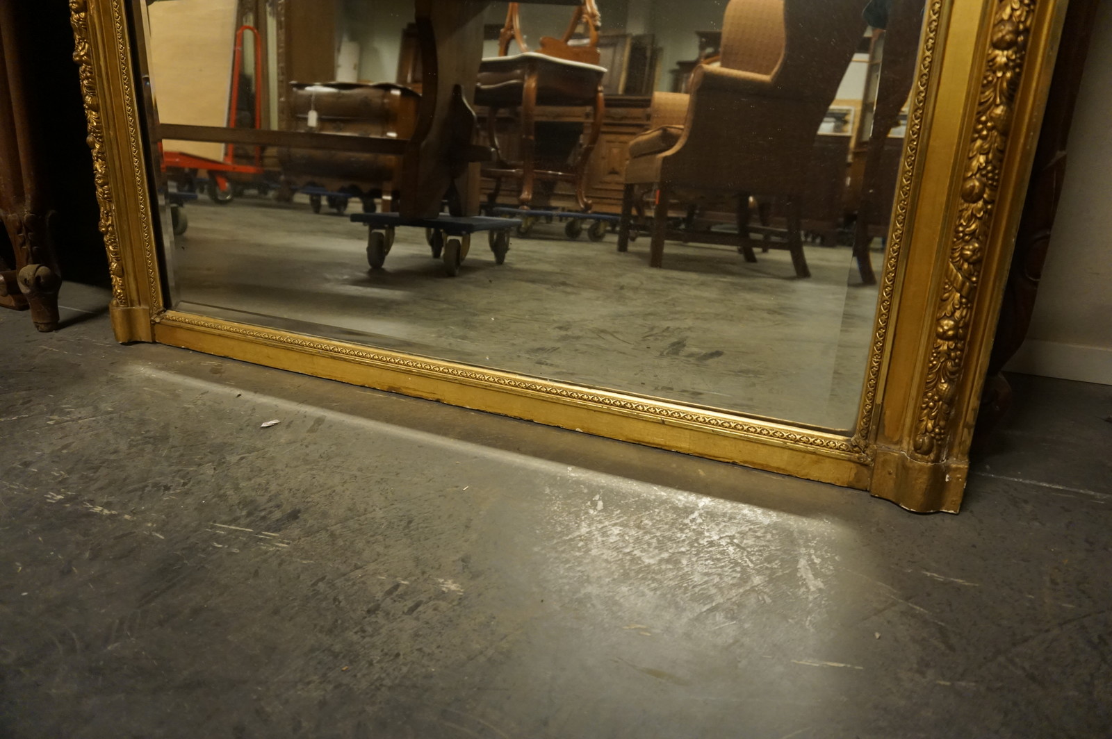 French mirror in gilden frame