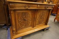 French walnut buffet with jesters 19th Century