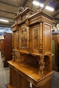 French walnut buffet with jesters 19th Century