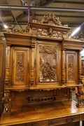 French walnut buffet with jesters 19th Century