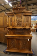 French walnut buffet with jesters 19th Century