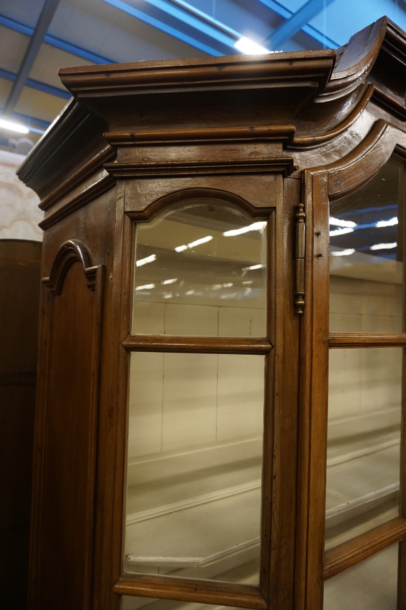 French walnut vitrine