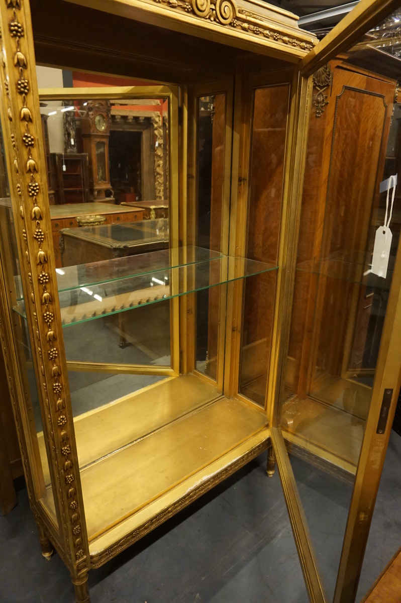 Gilded Louis XVI style vitrine