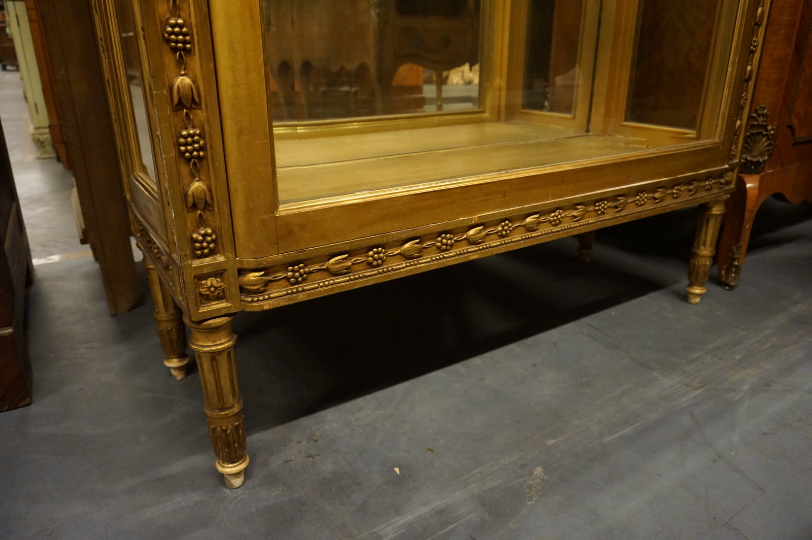 Gilded Louis XVI style vitrine