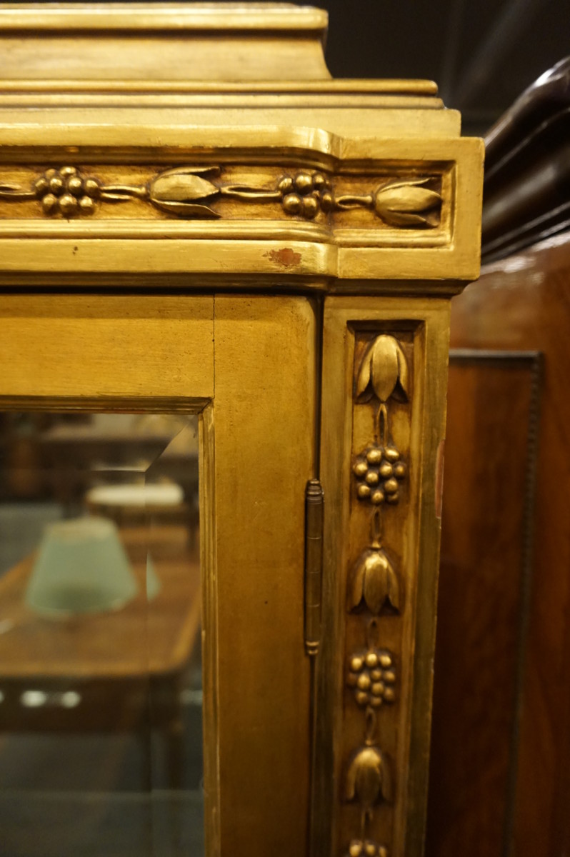 Gilded Louis XVI style vitrine