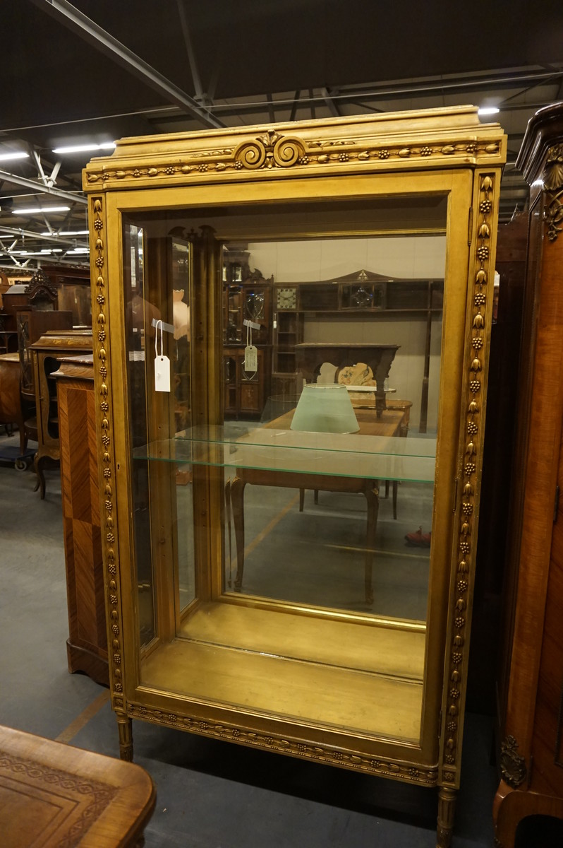 Gilded Louis XVI style vitrine