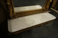 Gilded mirror on console 19th Century