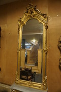 Gilded mirror top console table 19th Century