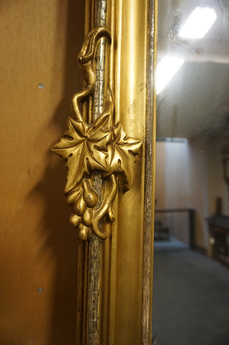 Gilded mirror top console table