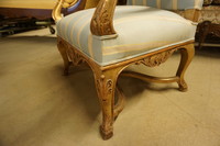 Gilded wingback armchair 19th Century