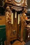 Grandfather clock in walnut, Italy 2nd half 20th Century