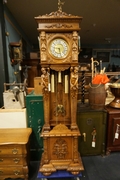 Grandfather clock in walnut, Italy 2nd half 20th Century