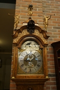 Grandfather clock by A. van Aken in walnut, Holland 18th century