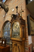 Grandfather clock by Gerrit Vos in walnut, Holland 18th century