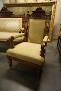Grunderzeit 3 piece mahogany sofa set 19th Century