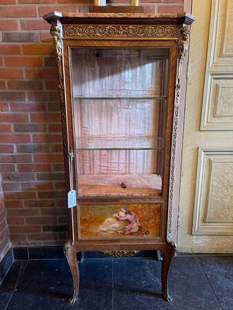 High quality Napoleon III vernis martin vitrine. 58x36x150H cm